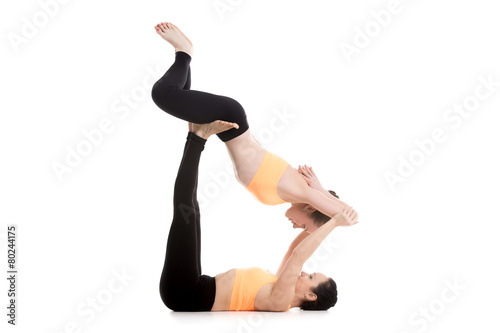 Acroyoga, Reclining Bound Angle Pose