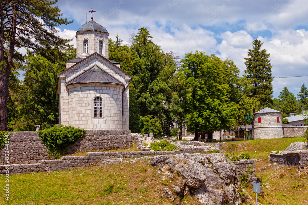 Old stone Monastery in Cetinje, Montenegro