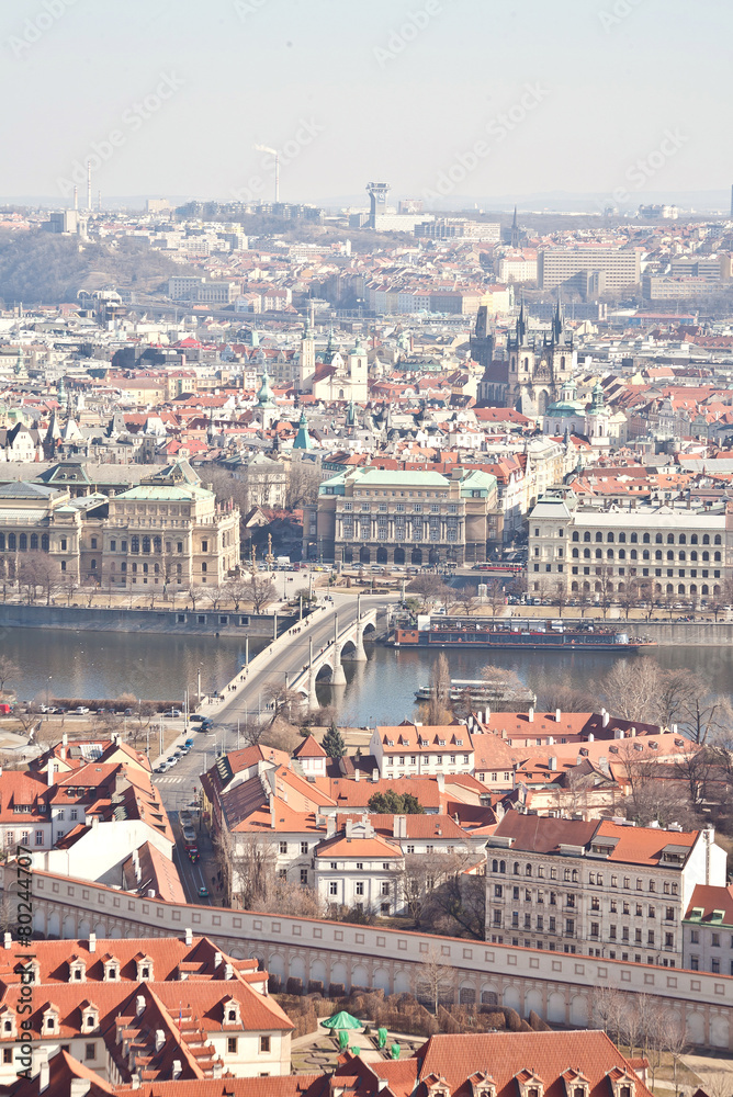 Manes bridge over the Vltava River in Prague