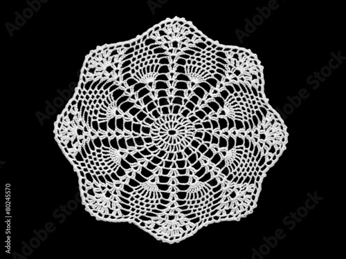 white round lace ornament