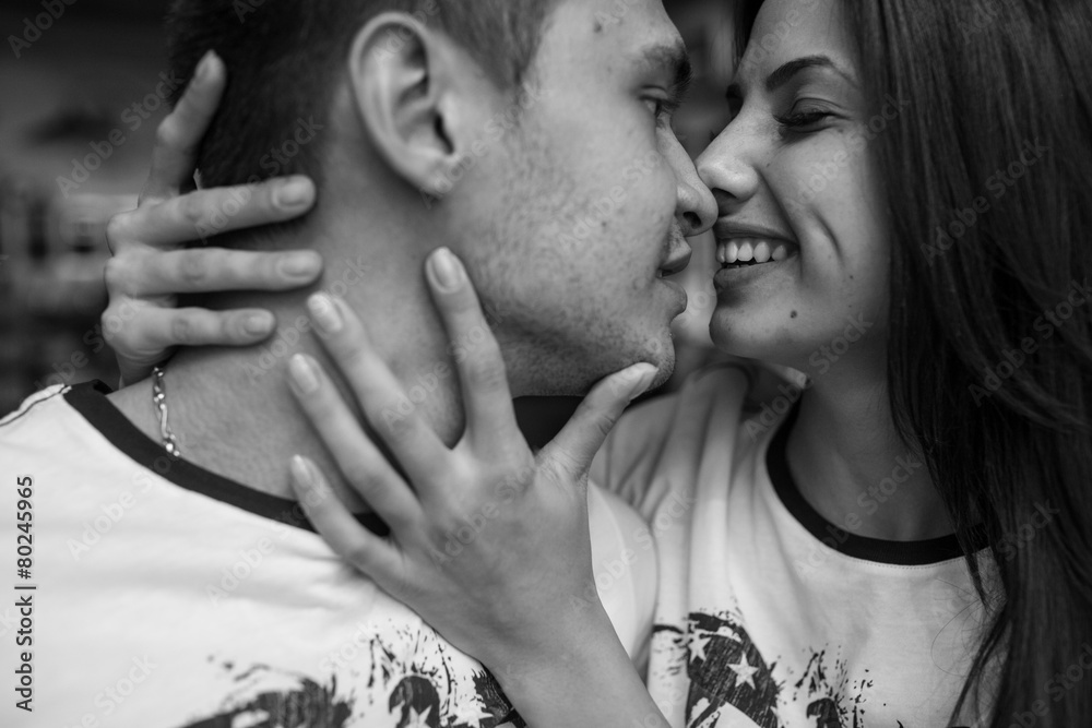Couple have fun in the city Couple have fun in the city