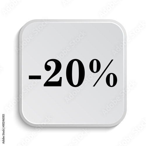 20 percent discount icon