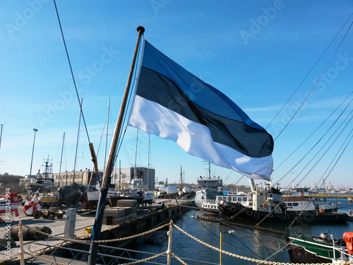 Estonian flag wawing