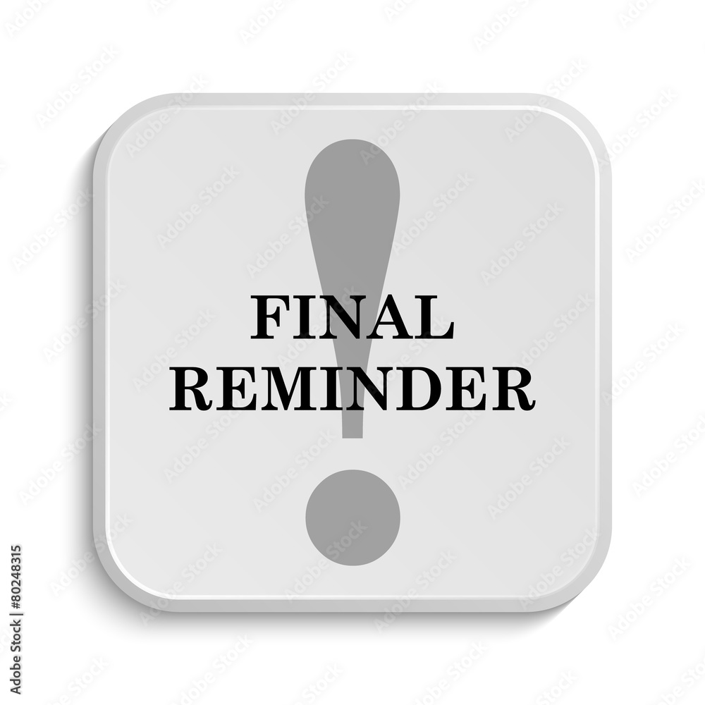 Final reminder icon