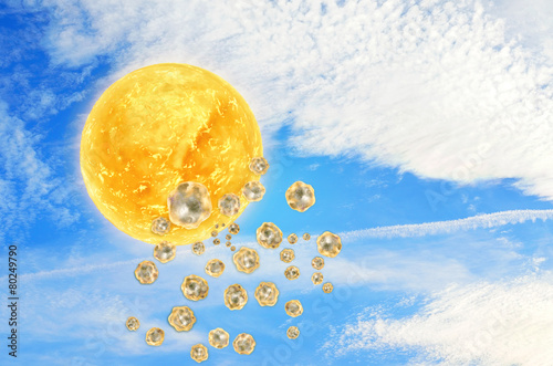 Vitamin D und Sonne - 3d Render