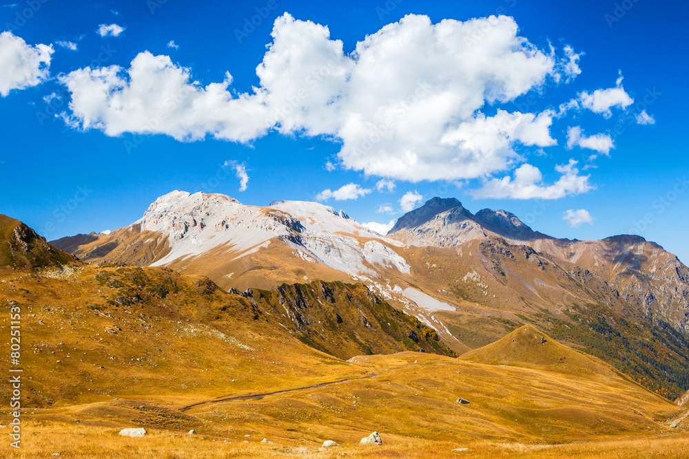 beautiful clouds in the Caucasus mountains beautiful clouds in the Caucasus mountains