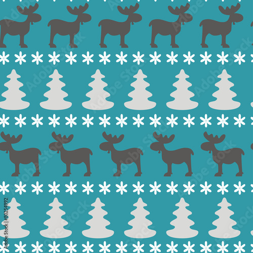 Winter Christmas seamless pattern.
