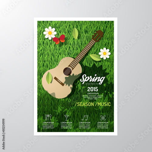 Vector flyer,poster template.layout spring music season festival