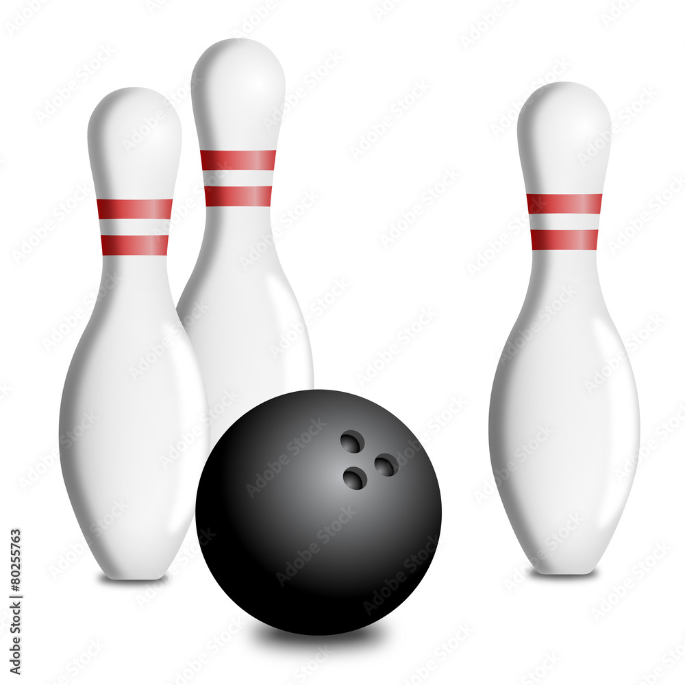 Palla e birilli bowling Stock Vector | Adobe Stock