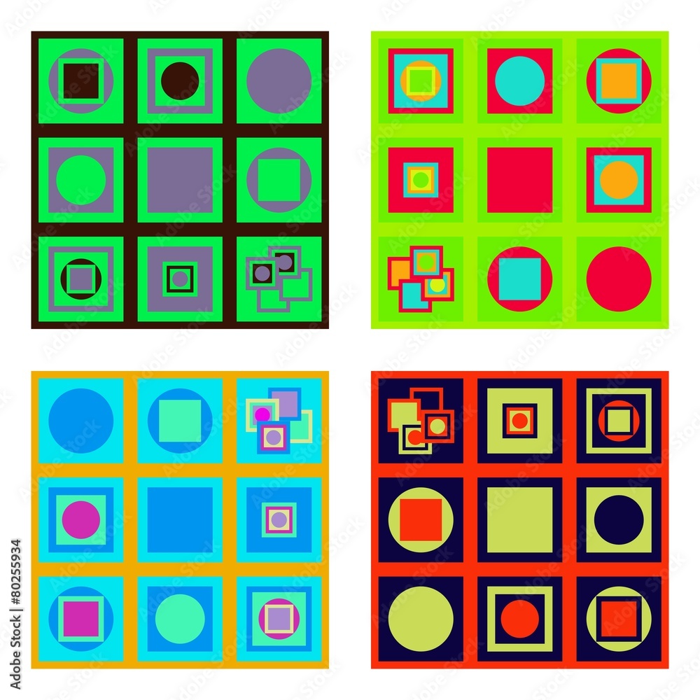 Set of colorful tiles Set of colorful tiles