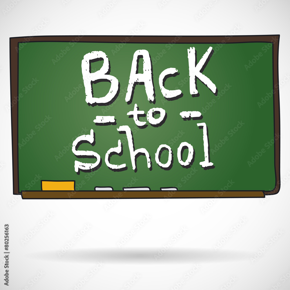 Back To School lettering on hand drawn chalkboard Back To School lettering on hand drawn chalkboard