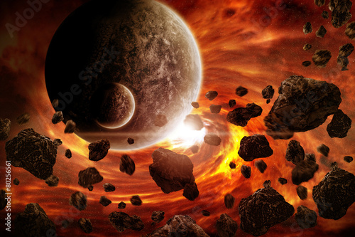 Planet explosion apocalypse