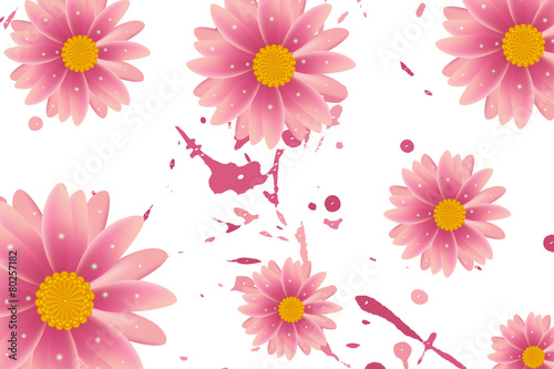 Beautiful pink flower background. EPS10 vector.