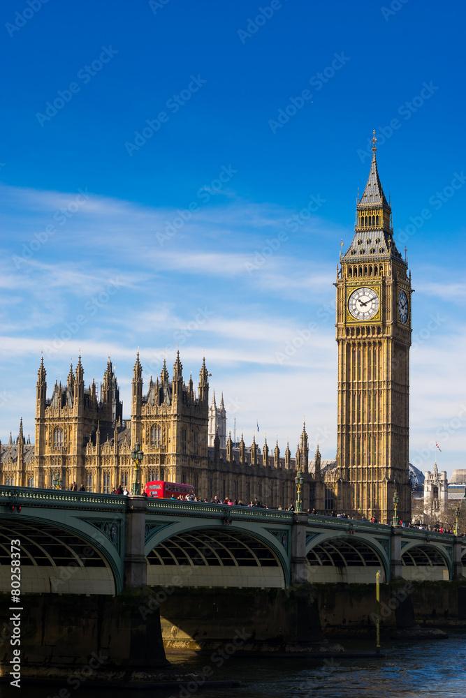 Big Ben and Westminster abbey, London, England