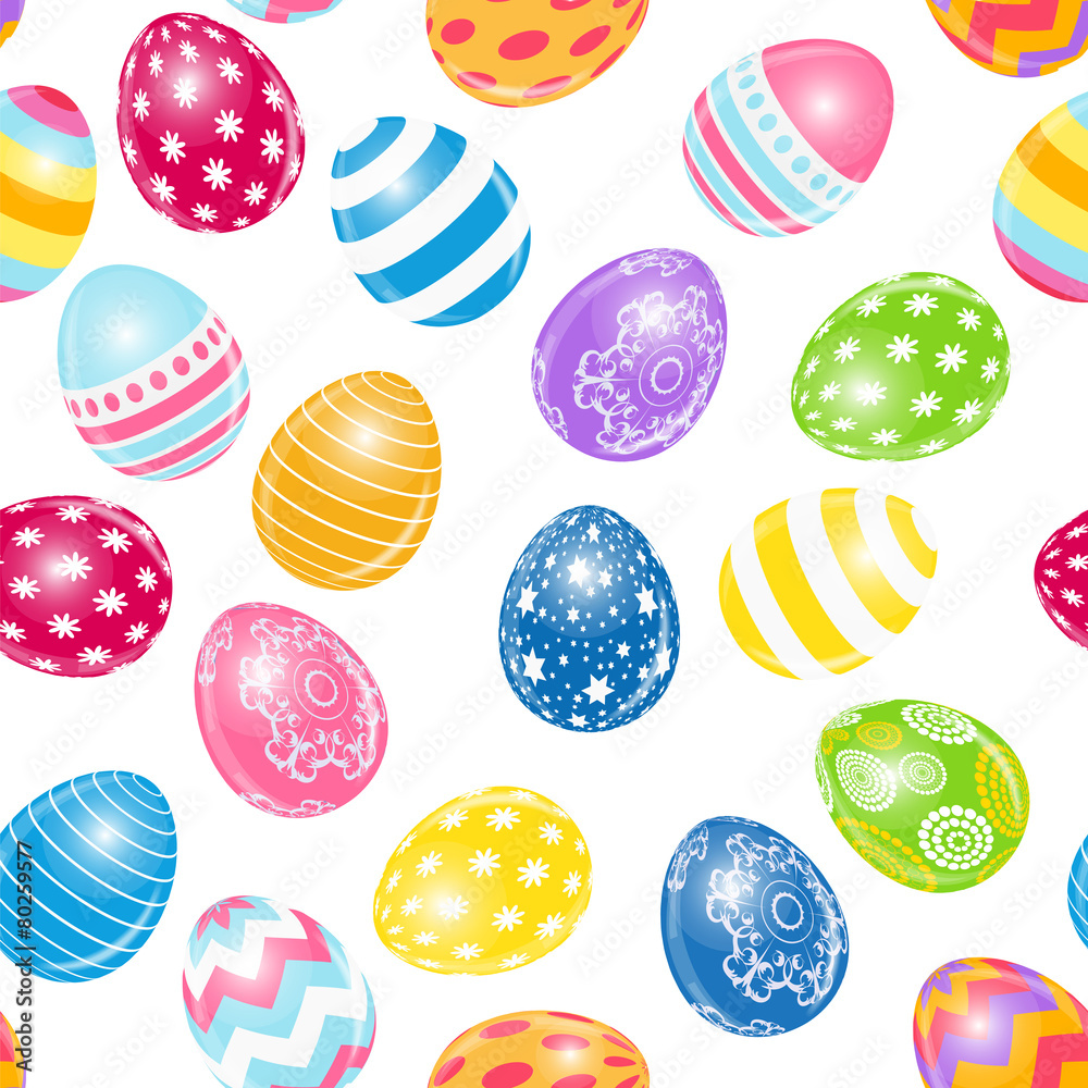 Beautiful Easter Egg Seamless Pattern Background Vector Illustra Beautiful Easter Egg Seamless Pattern Background Vector Illustra