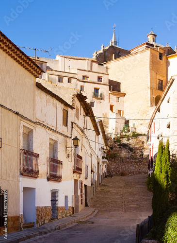 Fototapeta Naklejka Na Ścianę i Meble -  Picturesque  street in spanish city. Chinchilla