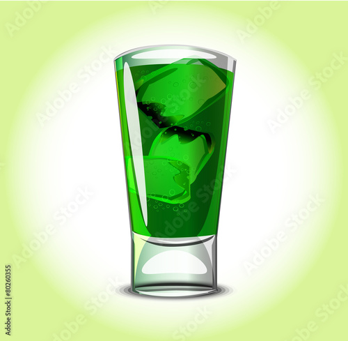 Green shot cocktail