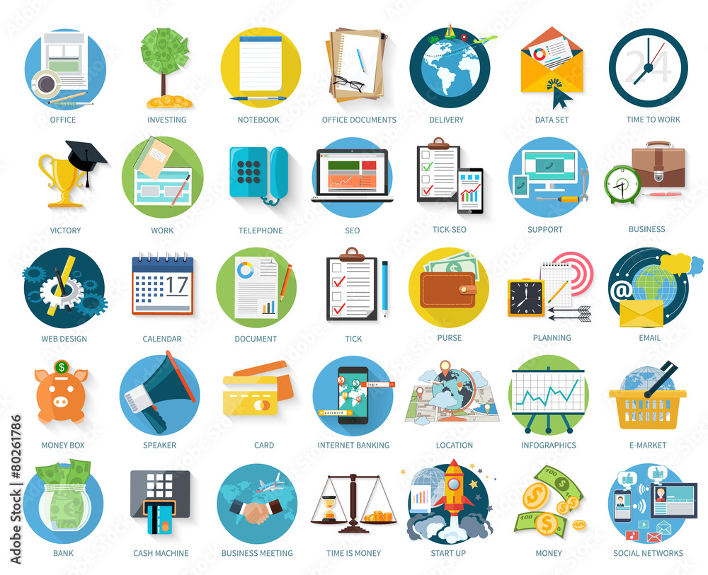 Set of business icons Set of business icons