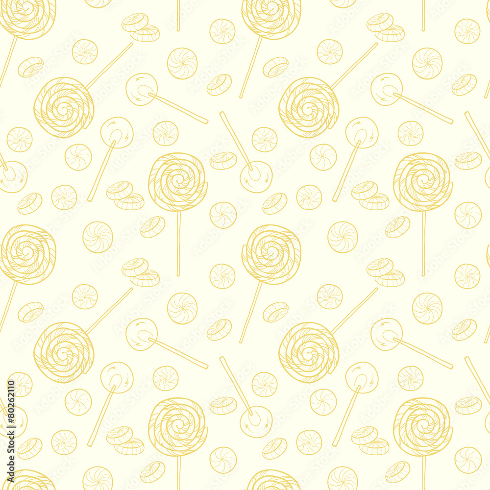 Cartoon candies seamless pattern. Cartoon candies seamless pattern.