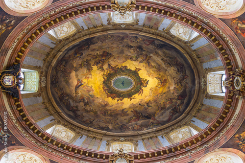 Painting on the ceiling of Peterskirche  Vienna  Austria
