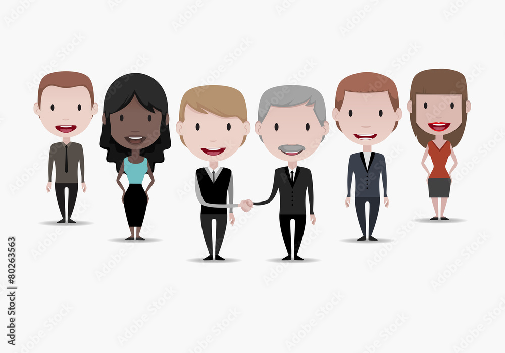 Business people: Handshake Business people: Handshake