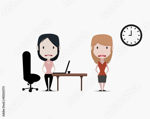 Business people: Late at work