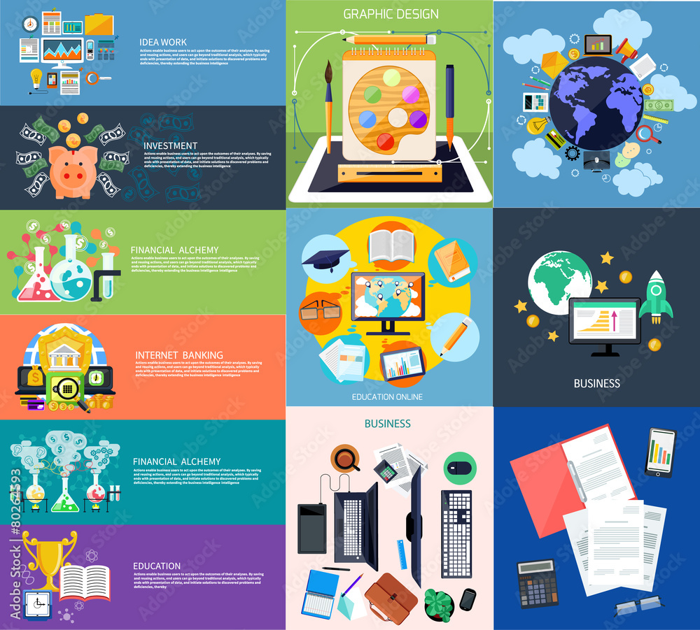 Fototapeta premium Set of business banners