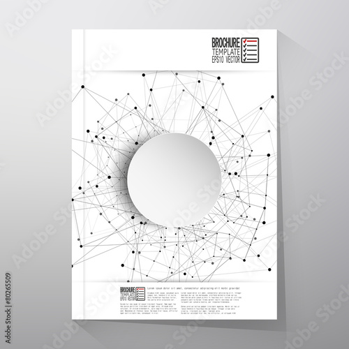 Abstract triangle design brochure, flyer or report with place