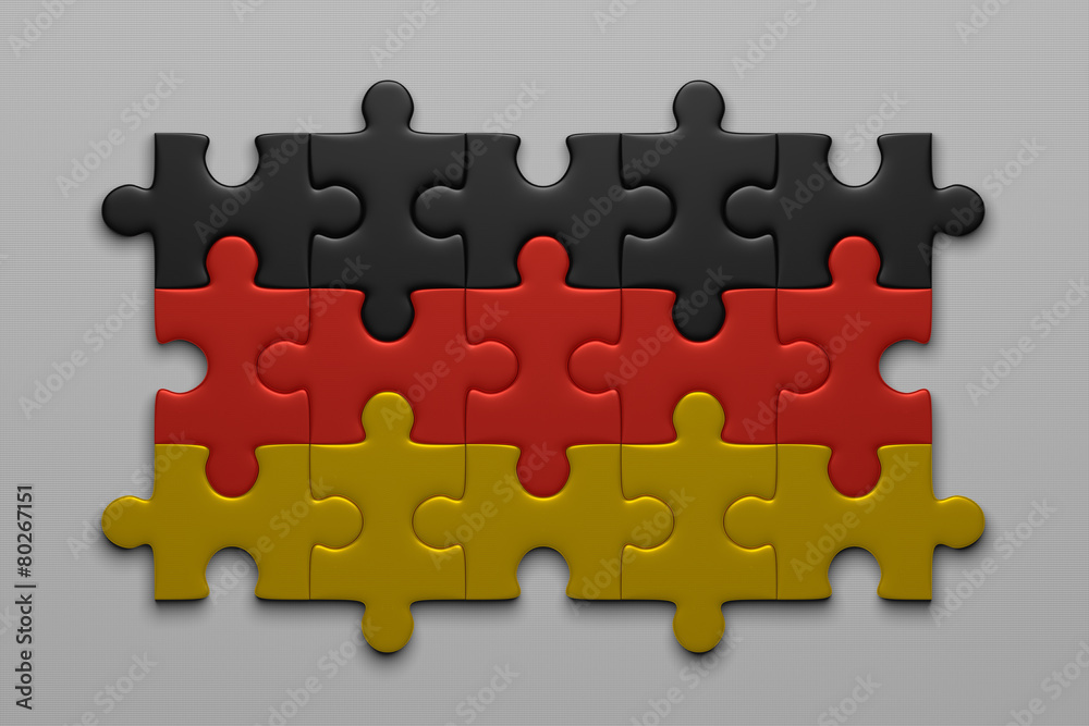 Obraz premium German flag of puzzle pieces