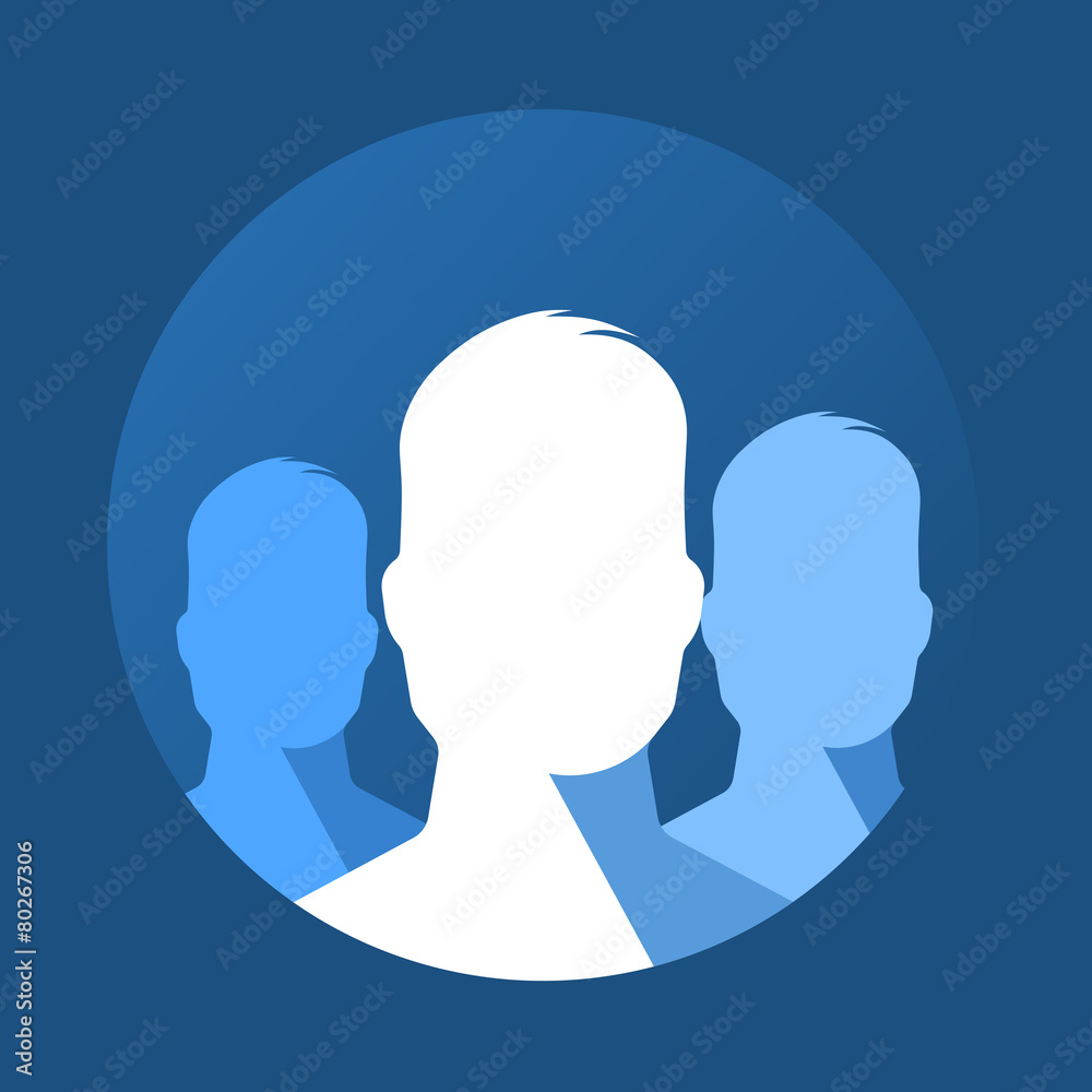 Flat icon of group