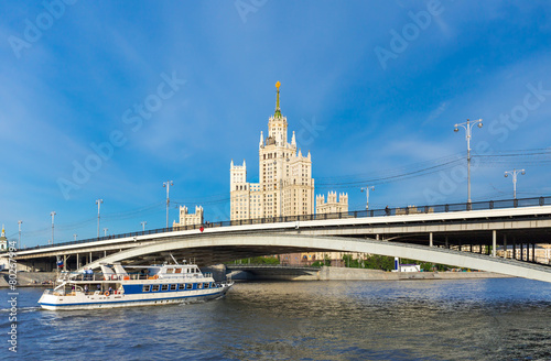 Cruise boat on Moscow river