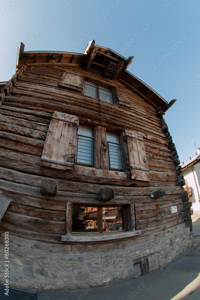 Old wooden house. Rustic style.Country life.