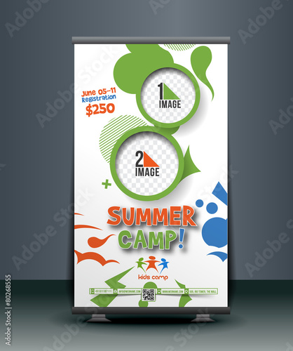 Summer Camp Roll Up Banner Design