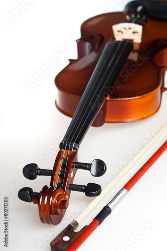 Violin and bow photo