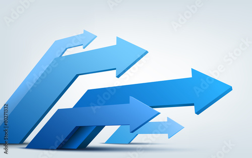 Abstract 3d arrows with place for text