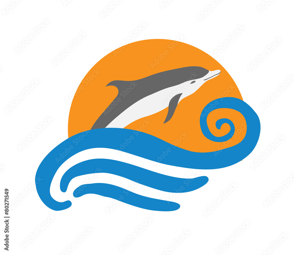 Obraz premium Dolphin vector illustration,