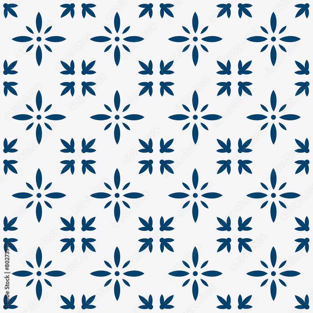 Fototapeta premium Blue and white delft pattern