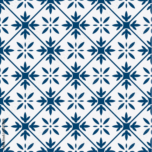 Blue and white delft pattern