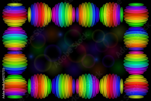 Colorful transparent spheres