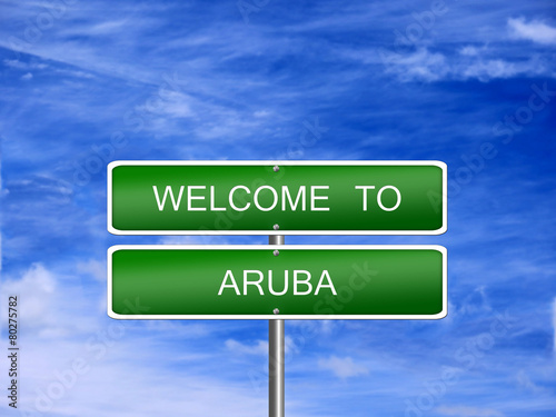 Aruba Welcome Travel Sign