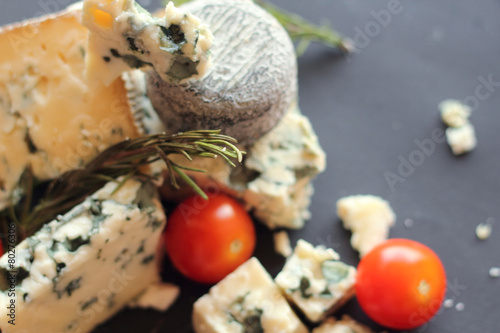 Roquefort cheese composition photo
