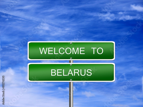 Belarus Welcome Travel Sign