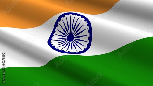 Photography Indian flag background. Computer generated 3D photo rendering.