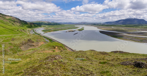 Icelandic landscape panorama