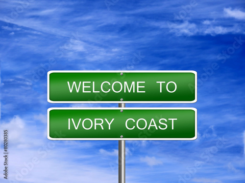 Ivory Coast Travel Sign photo