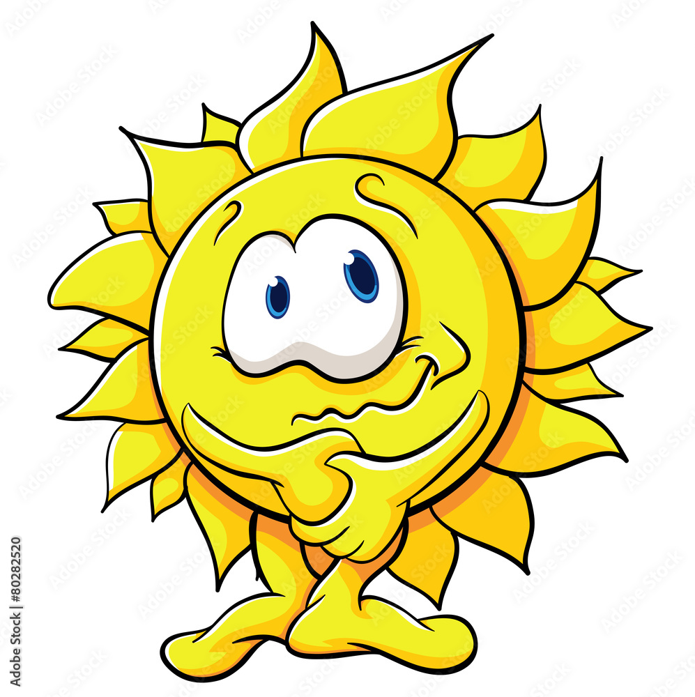 Cute cartoon sun