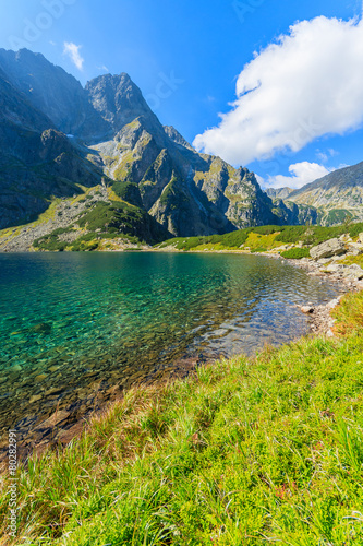 Fototapeta Naklejka Na Ścianę i Meble -  Beautiful Czarny Staw lake in summer, Tatra Mountains, Poland