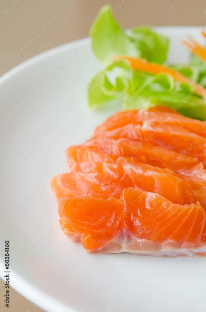 Salmon sashimi