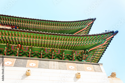 Obraz na płótnie Gyeongbokgung Palace, the old royal residence, in Seoul, South w salonie