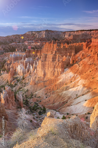 Sunrise at Bryce Canyon as Viewed From Sunrise Point at Bryce Ca
